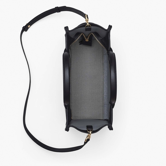 🆕️ Marc Jacobs Black Leather Tote Bag Medium NWT 💕 - Picture 4 of 5